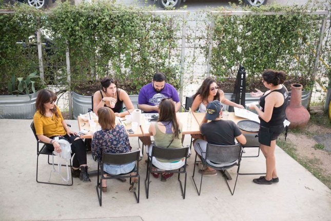 Sanchos Cantina front smoking area